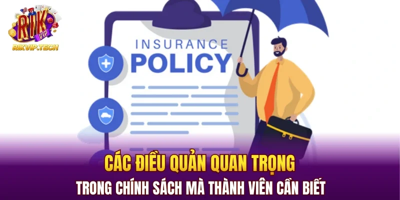 Các điều quản quan trọng trong chính sách